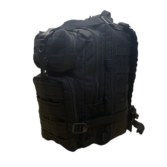 Explorer Unisex Black Nylon Multiple Compartments & Straps Tactical Backpack - Picture 2 of 13